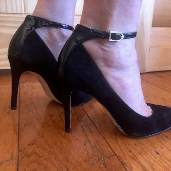 Sam Edelman Black Suede Stilettos - Picture 1 of 6